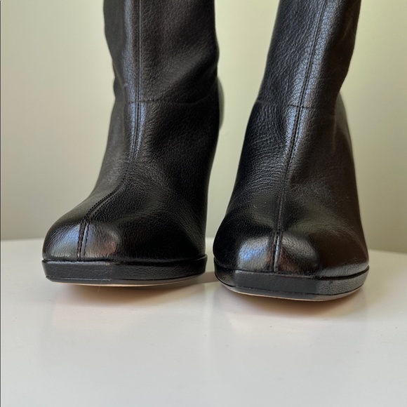 Cole Haan Gali Ruched Leather Boot Slouchy Elastic Top Nike Air Technology EUC - Picture 11 of 16